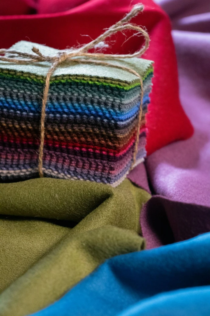 a close up of a pile of cloth